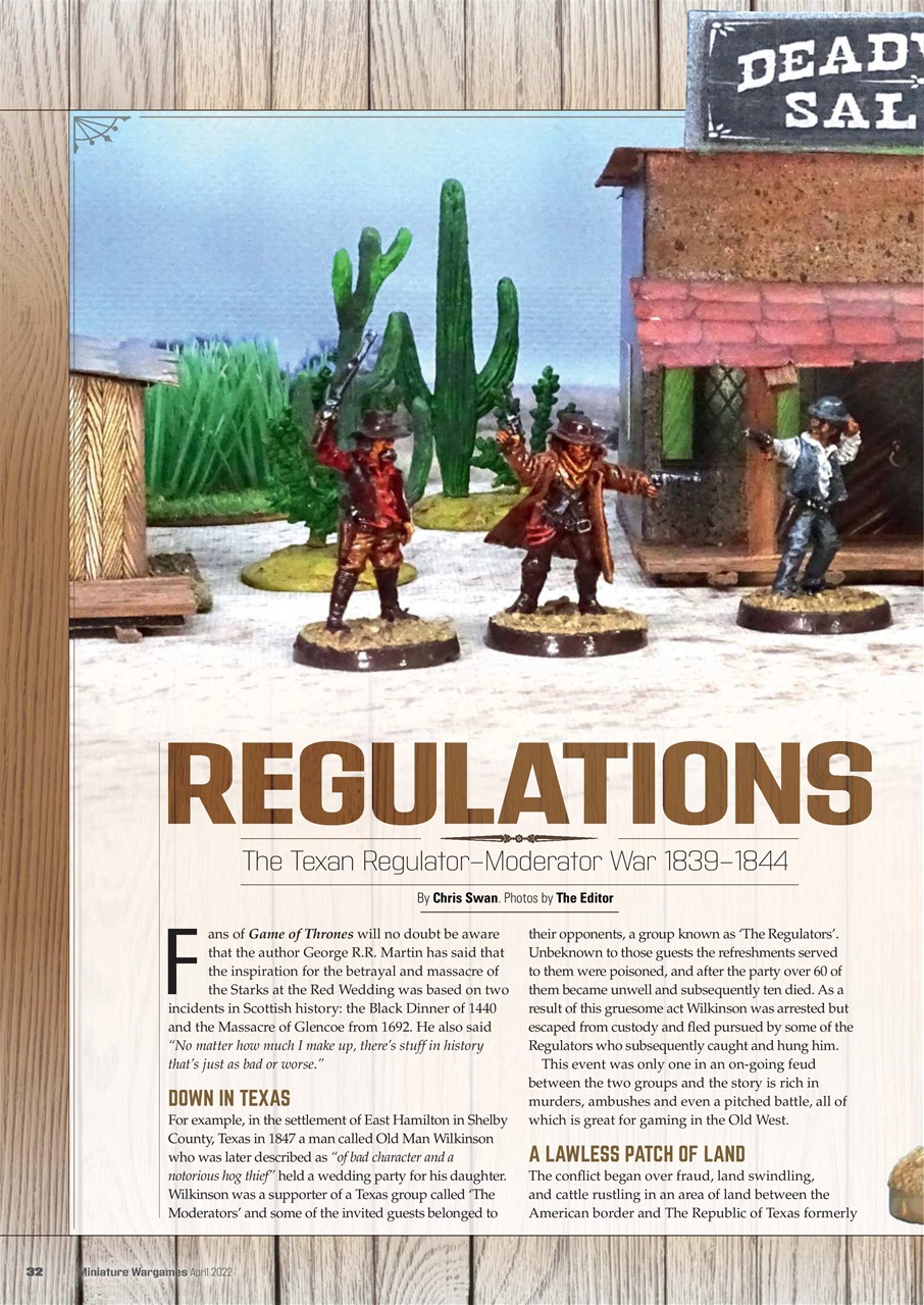 Miniature Wargames Preview Pages
