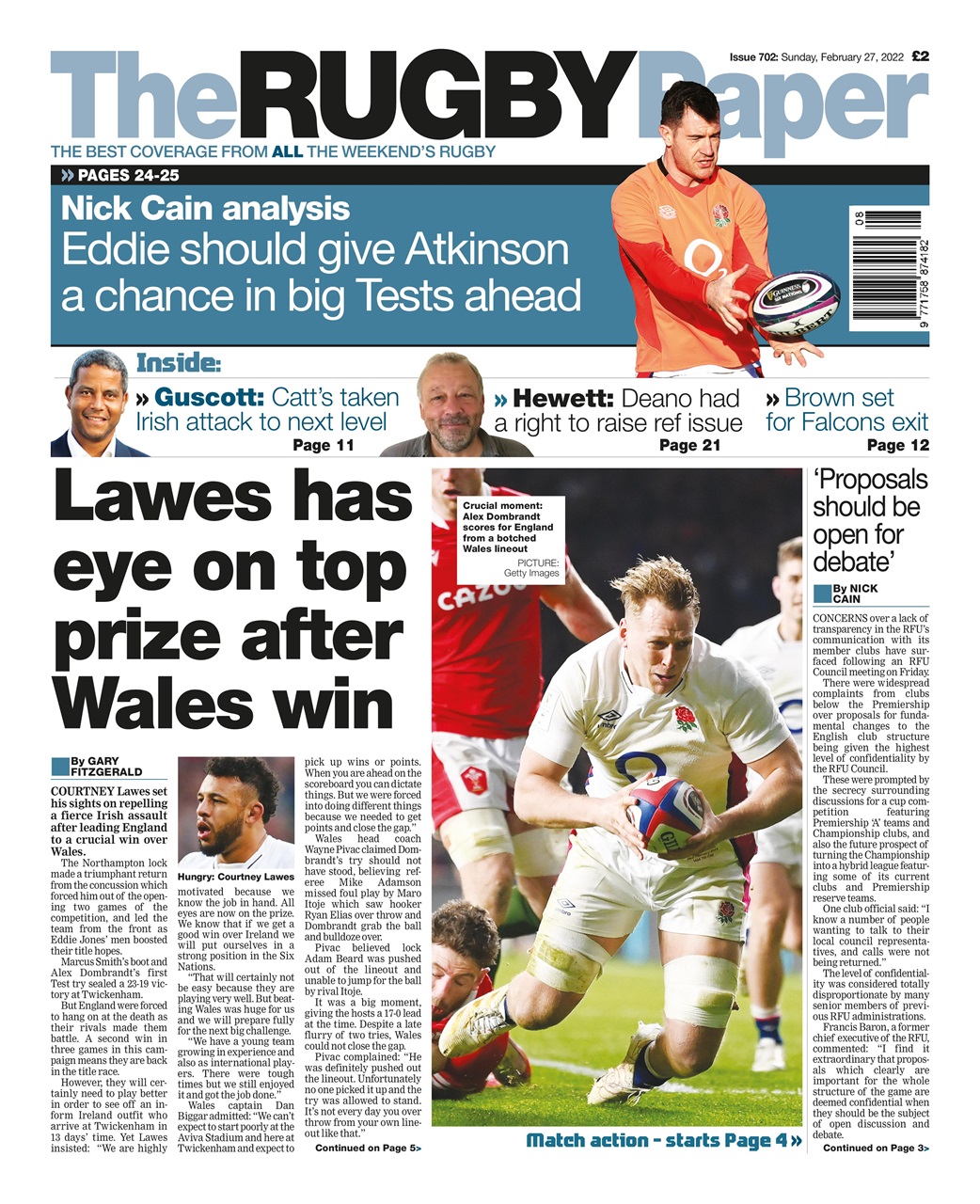 The Rugby Paper Preview Pages