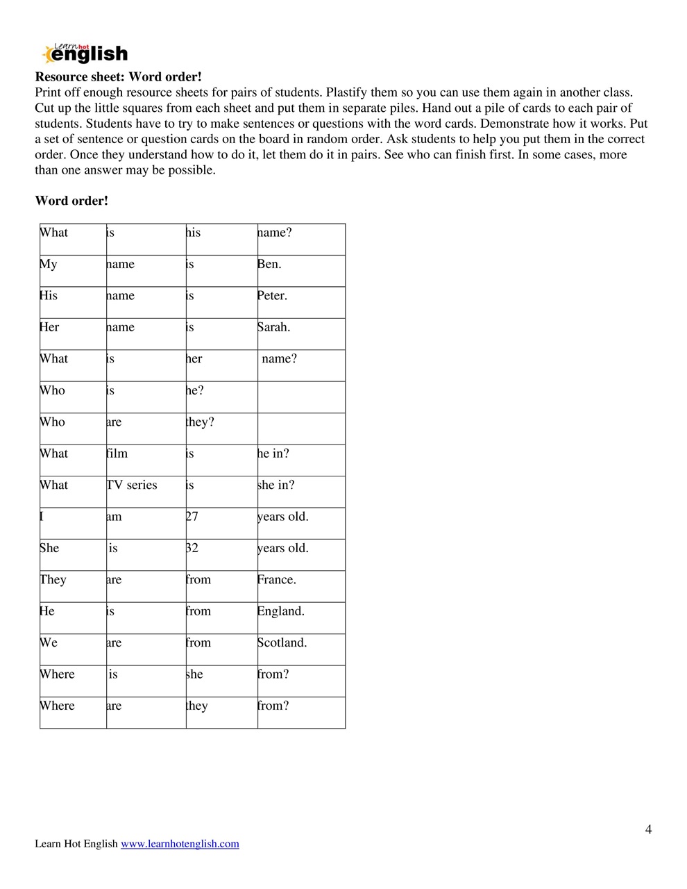 Learn Hot English Preview Pages