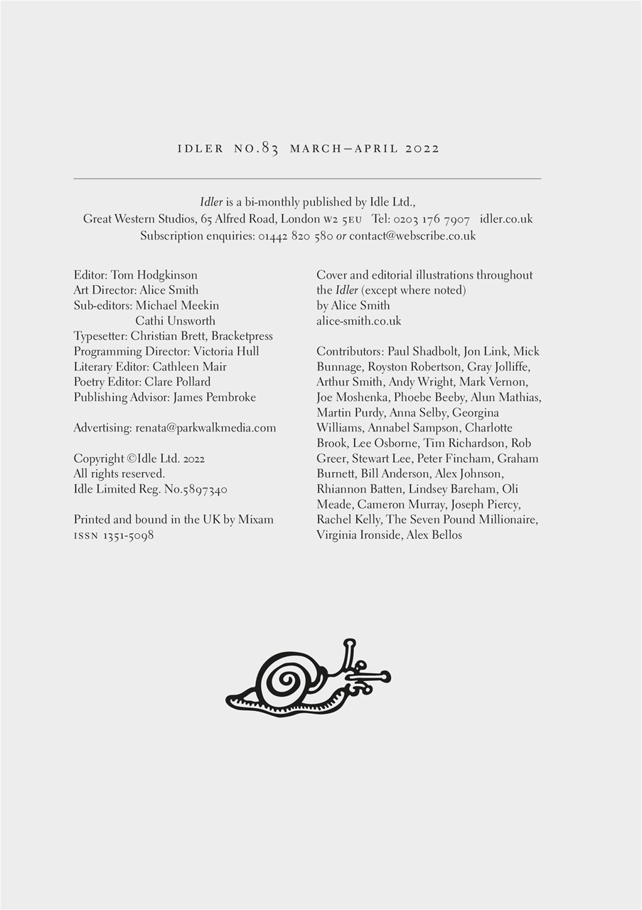 The Idler Magazine Preview Pages