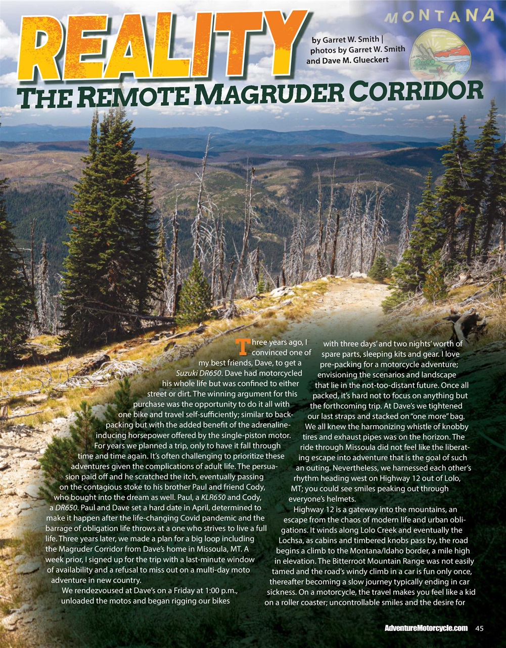 Adventure Motorcycle Preview Pages