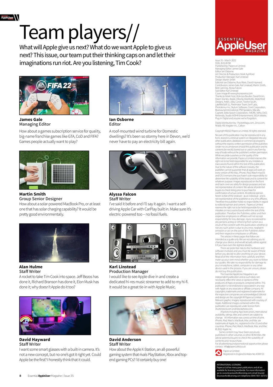 Essential Apple User Preview Pages