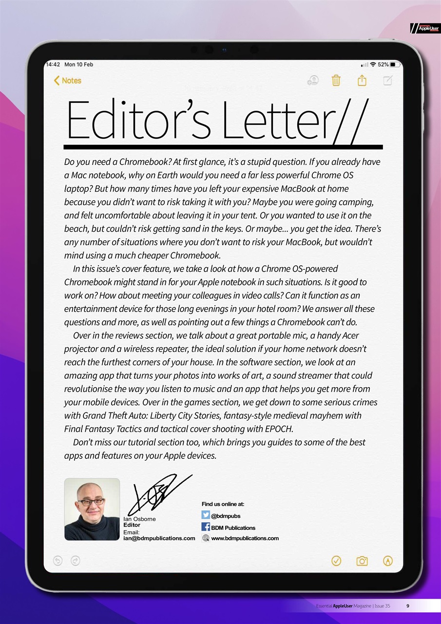 Essential Apple User Preview Pages