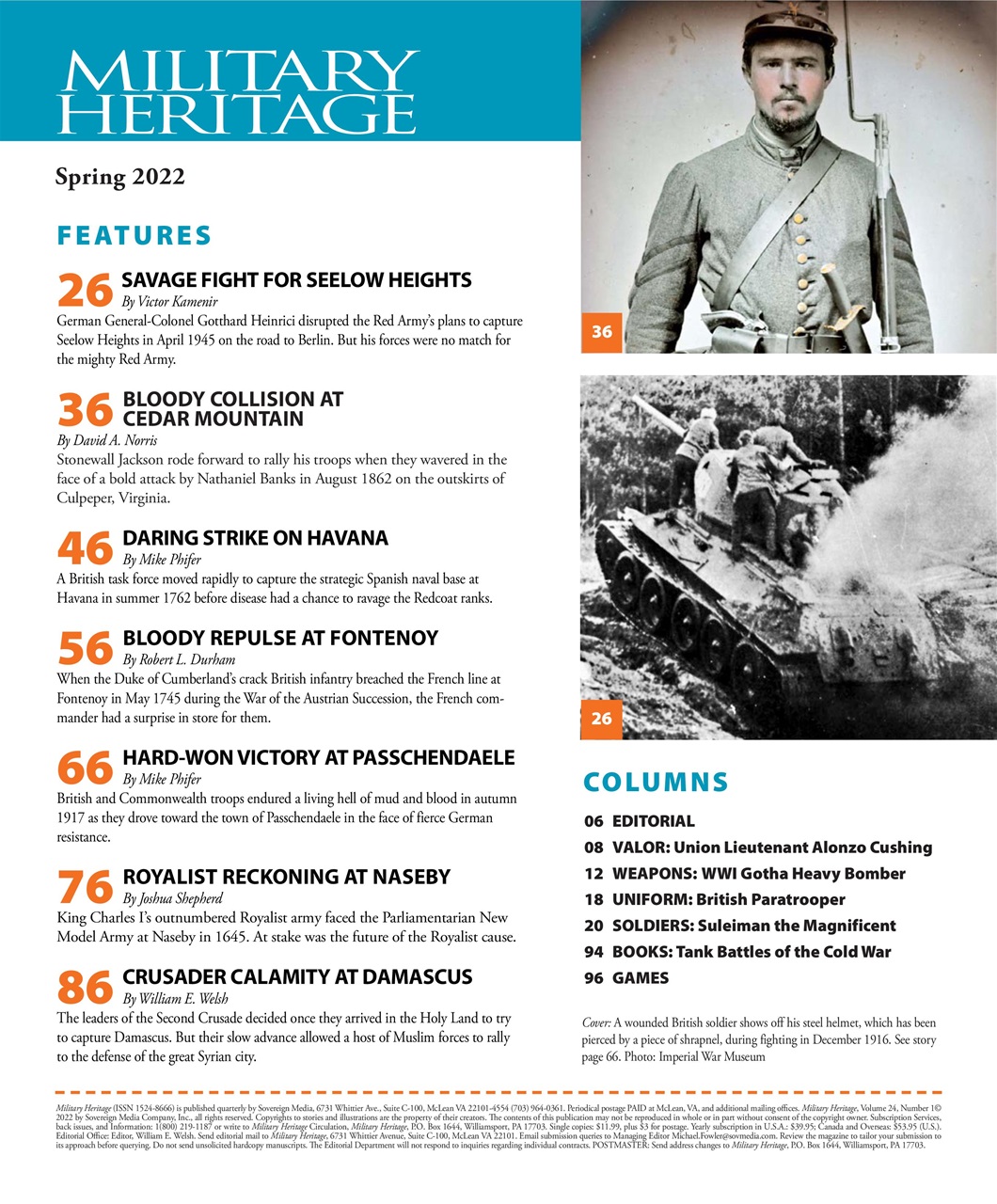 Military Heritage Preview Pages