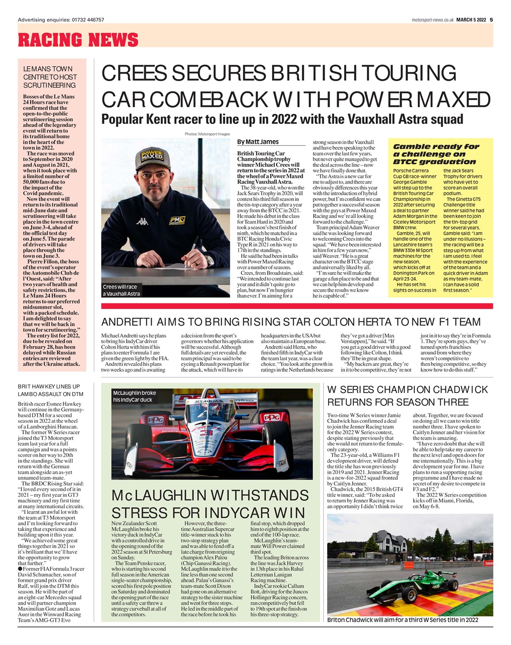 Motorsport News Preview Pages
