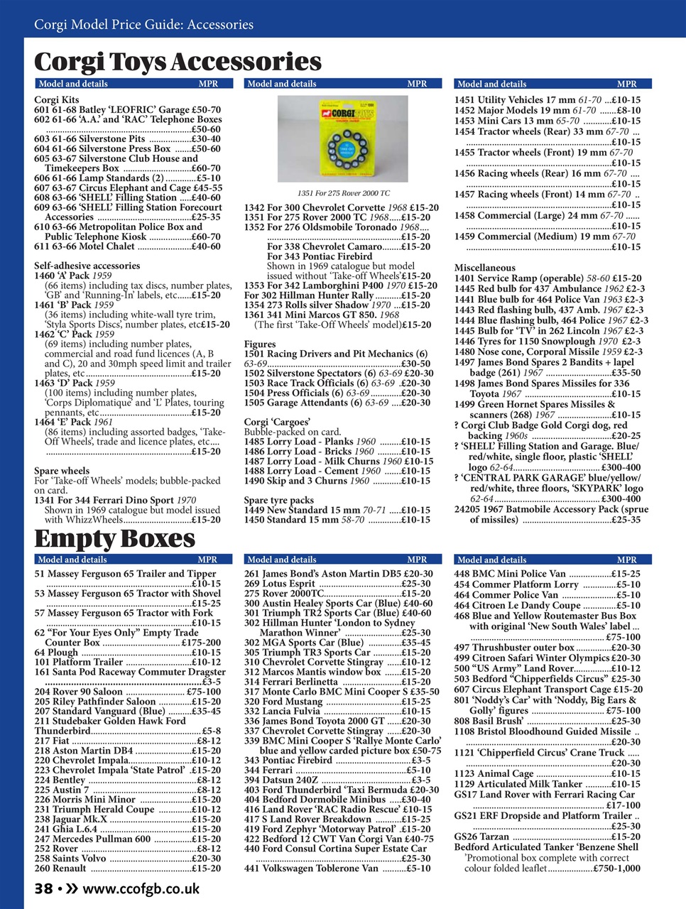 The Corgi Price Guide Preview Pages