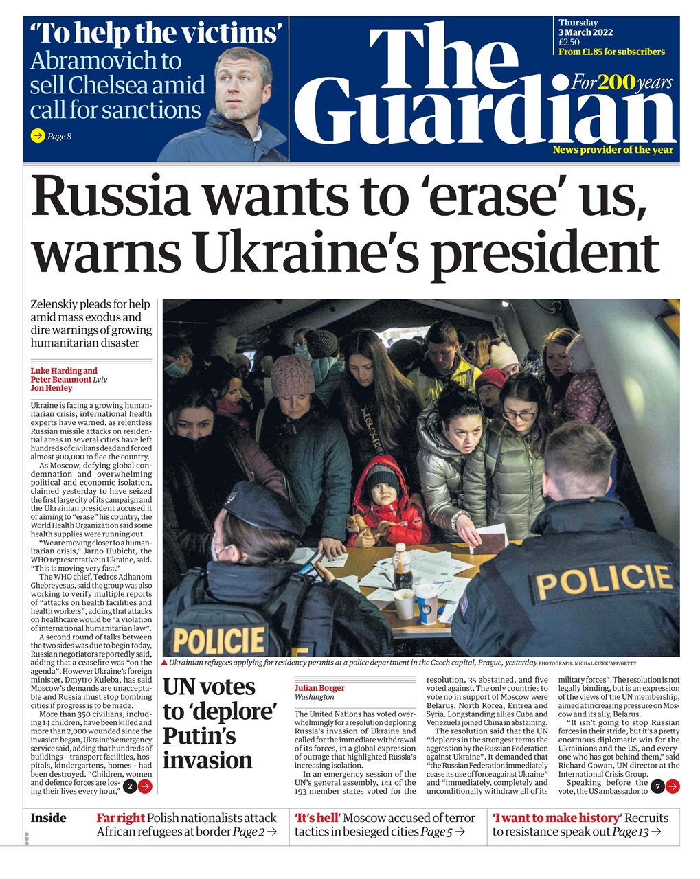 The Guardian Newspaper Preview Pages