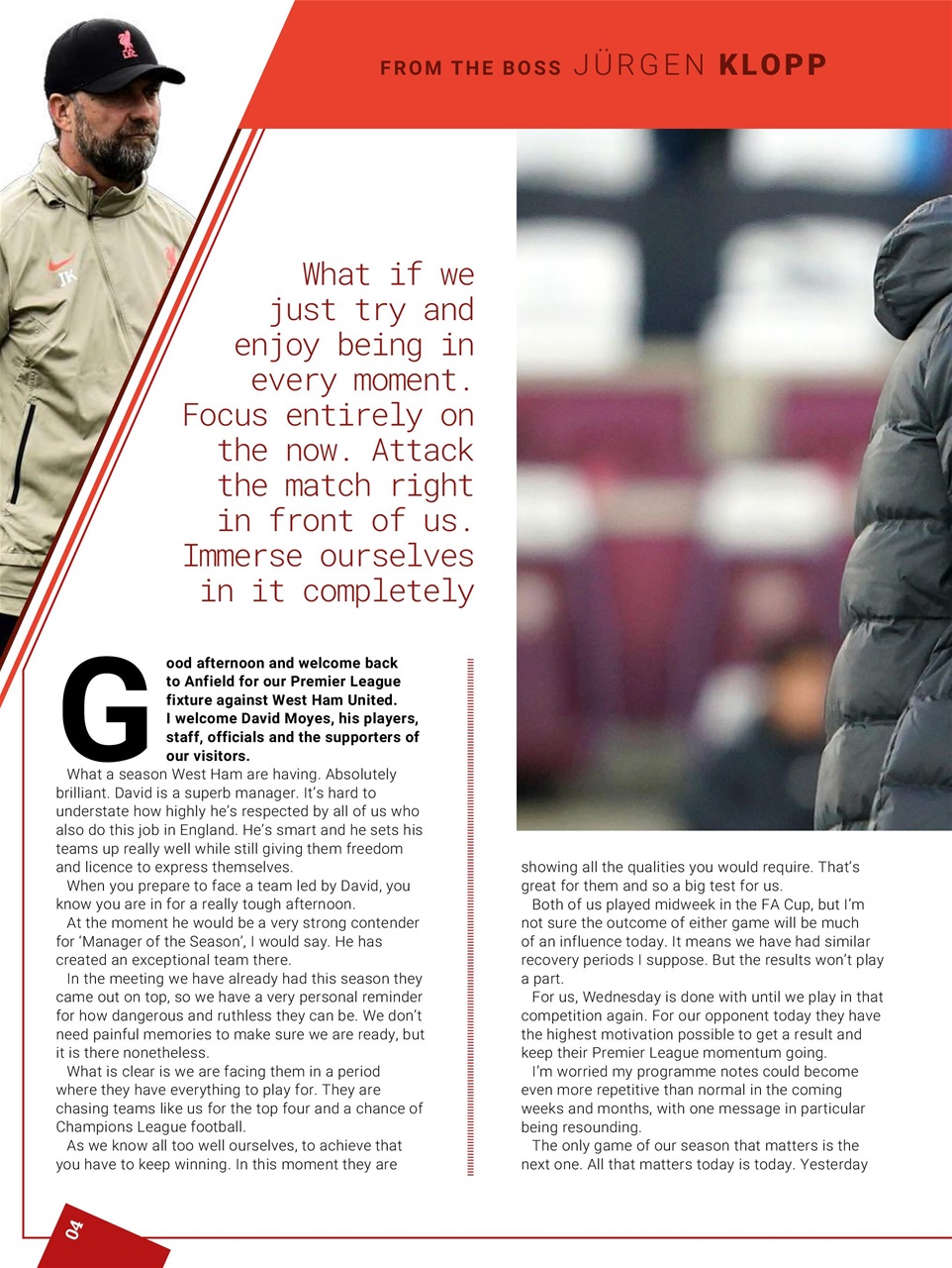 Liverpool FC Programmes Preview Pages