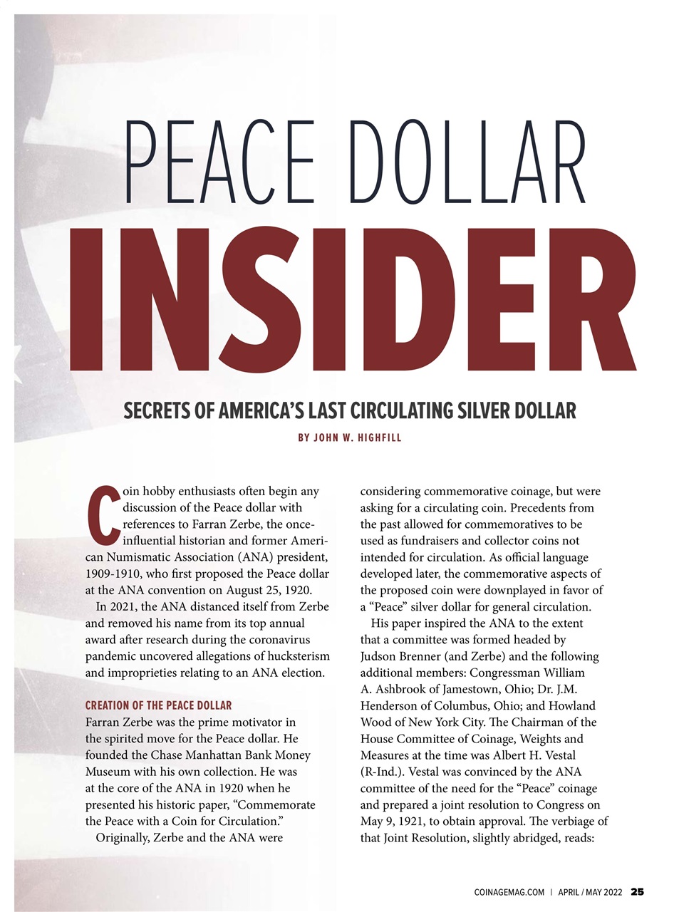 COINage Magazine Preview Pages