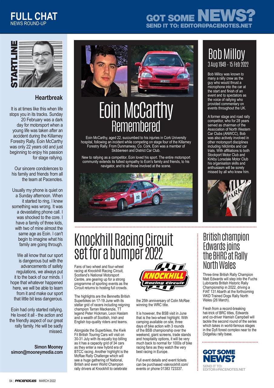 Pacenotes Rally magazine Preview Pages