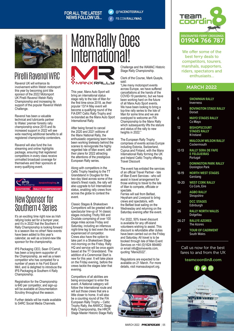 Pacenotes Rally magazine Preview Pages