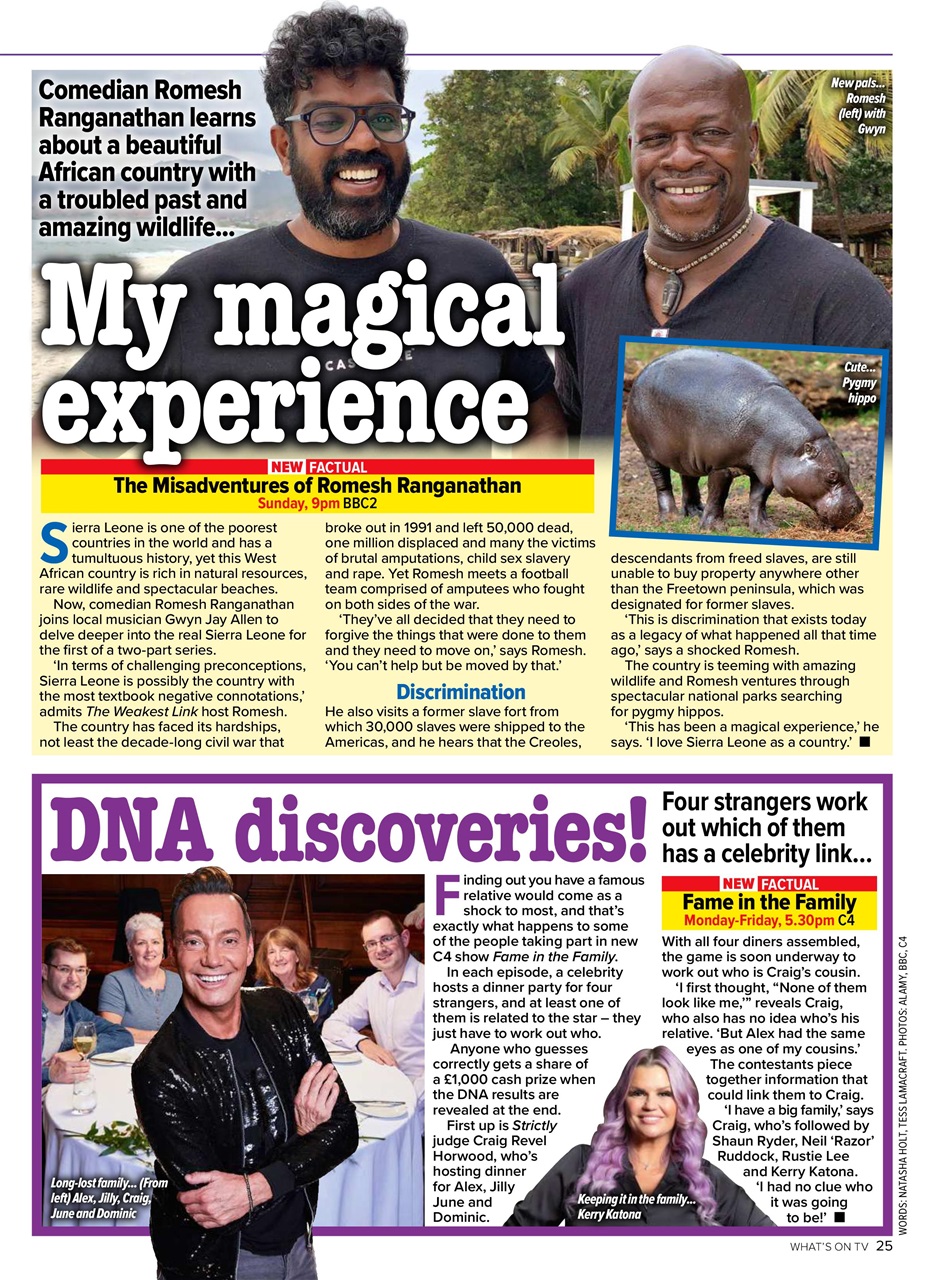 What's on TV Preview Pages