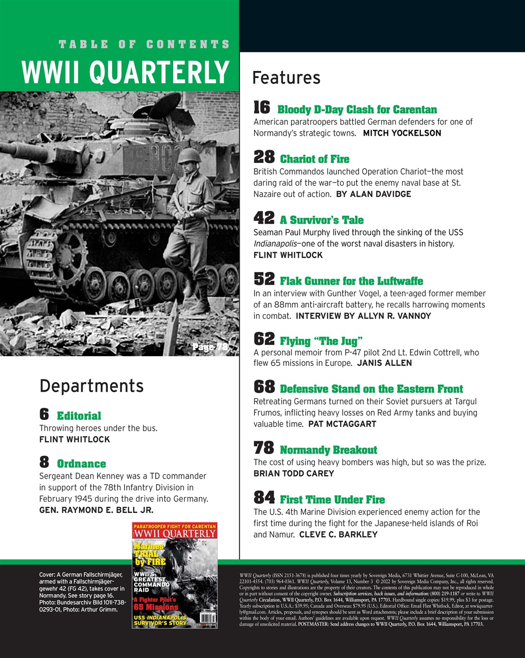 WWII Quarterly Preview Pages