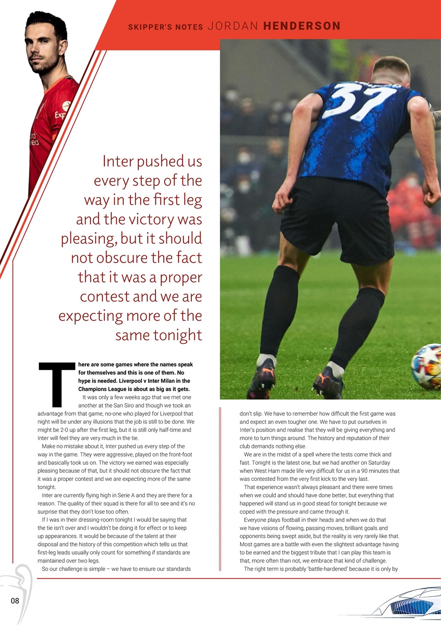 Liverpool FC Programmes Preview Pages