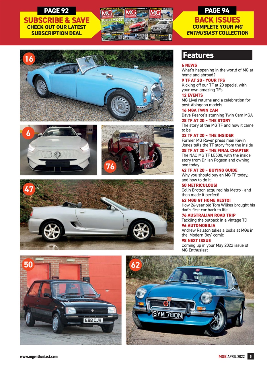 MG Enthusiast Preview Pages