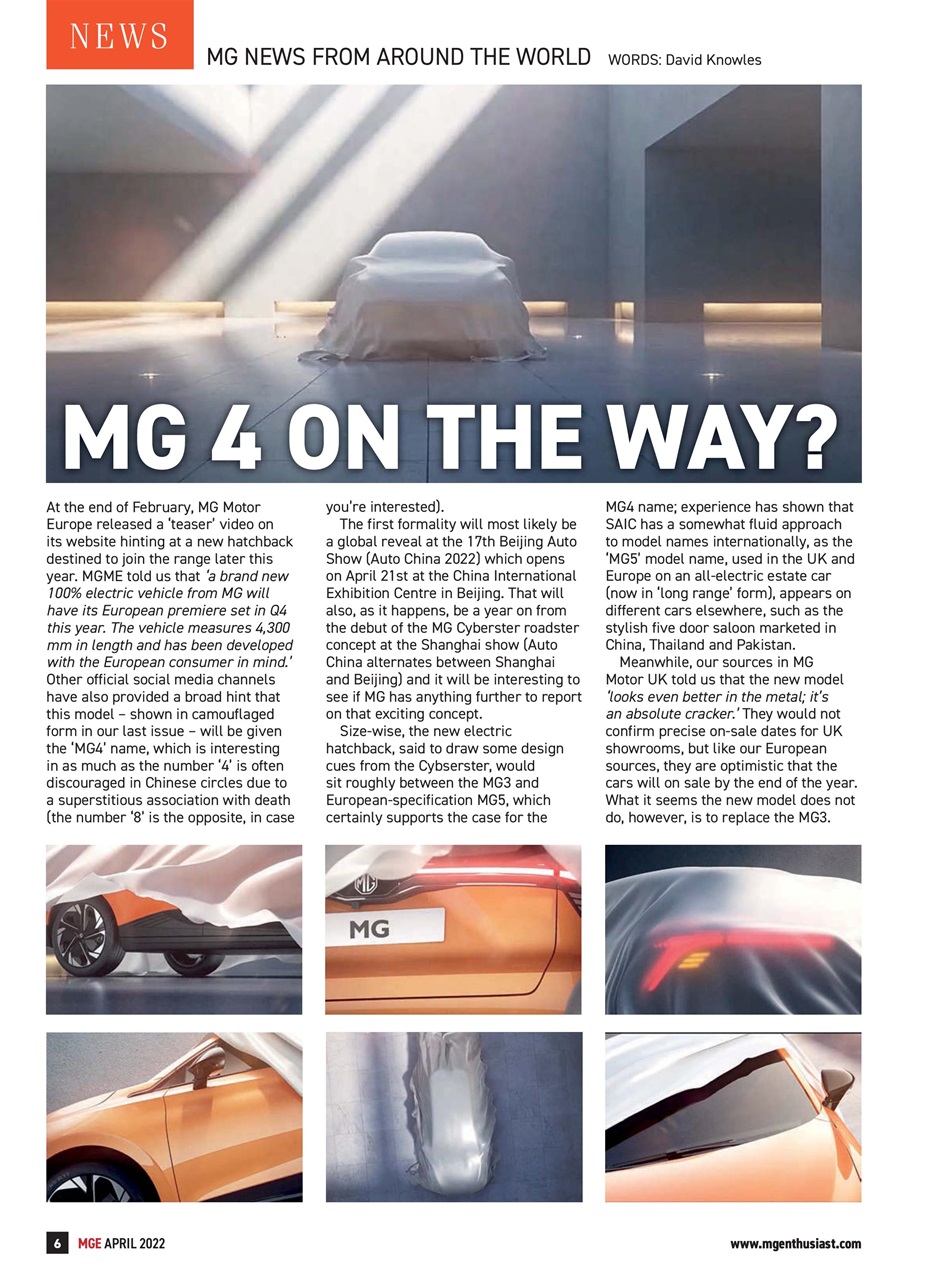 MG Enthusiast Preview Pages