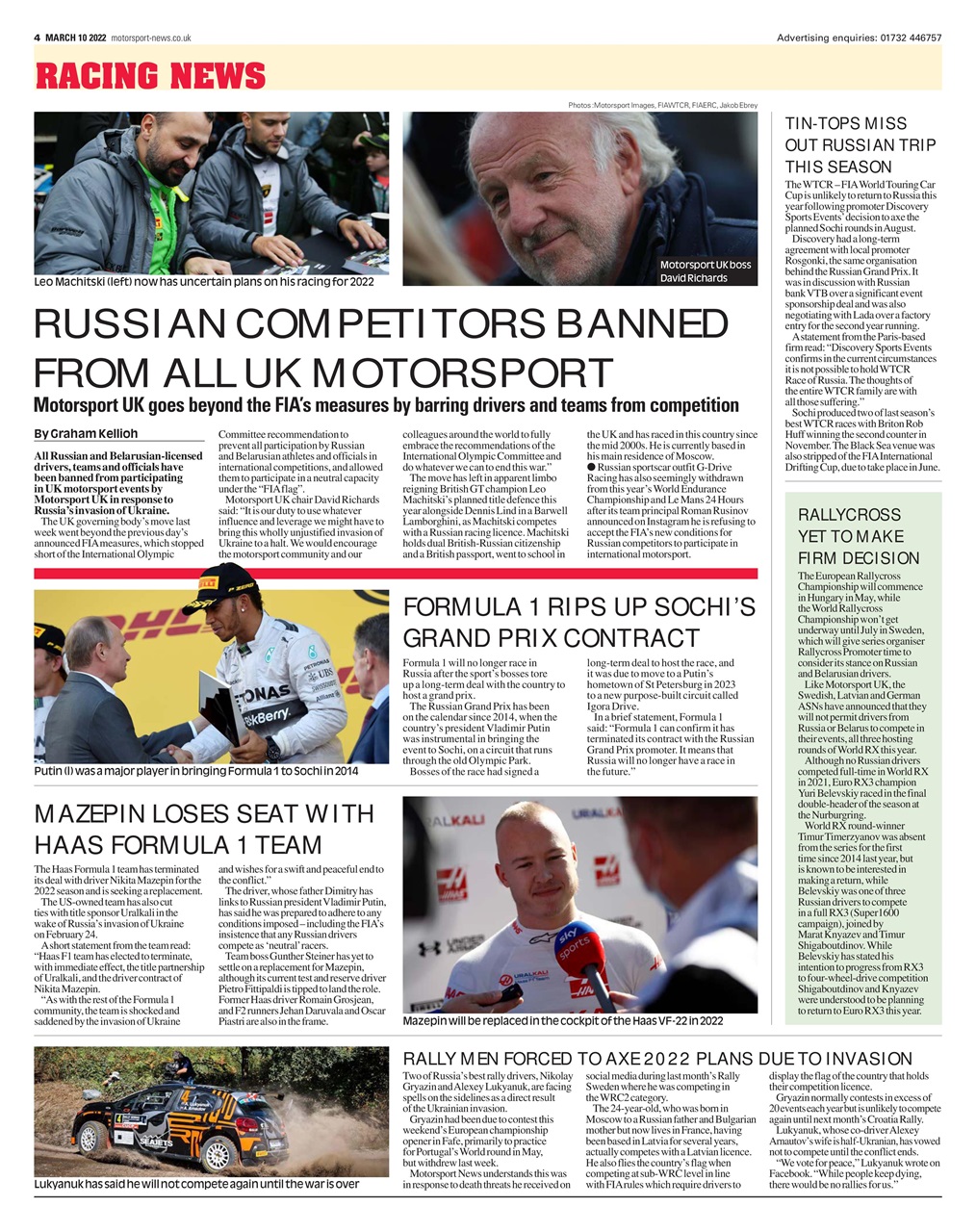 Motorsport News Preview Pages
