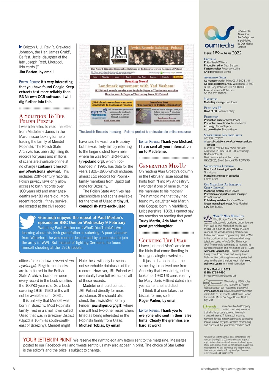 Who Do You Think You Are? Preview Pages