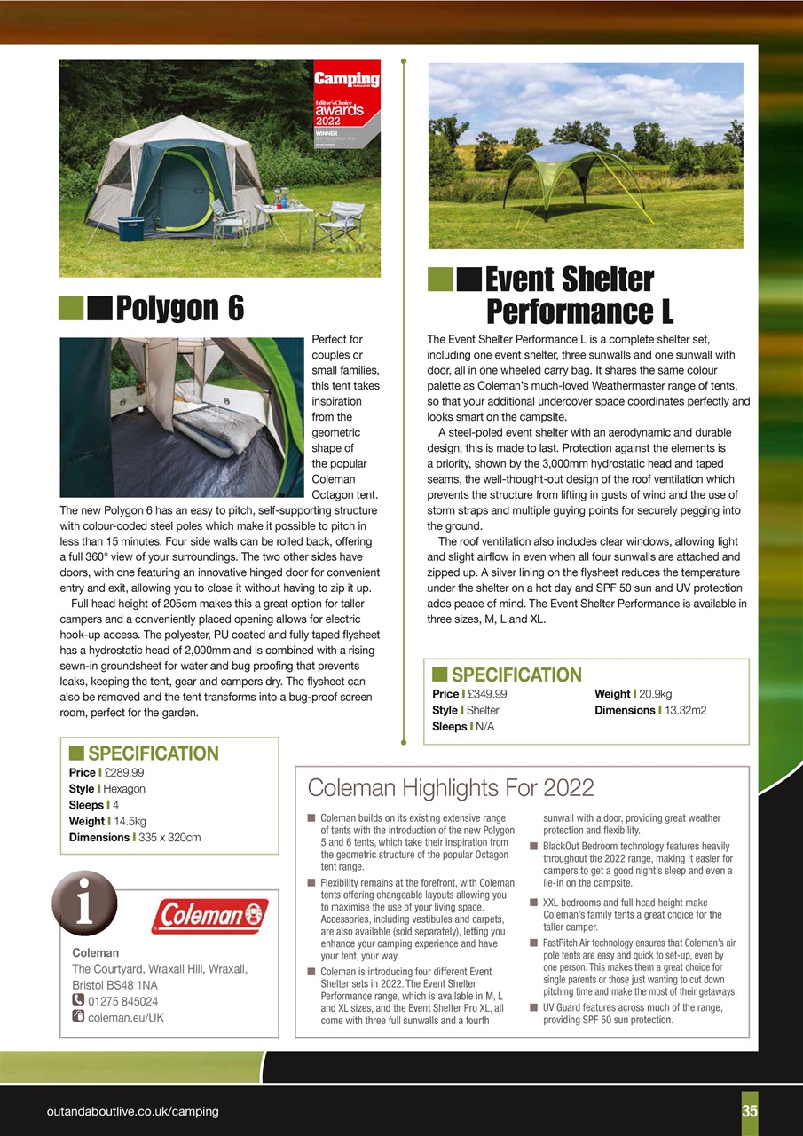 Camping Preview Pages