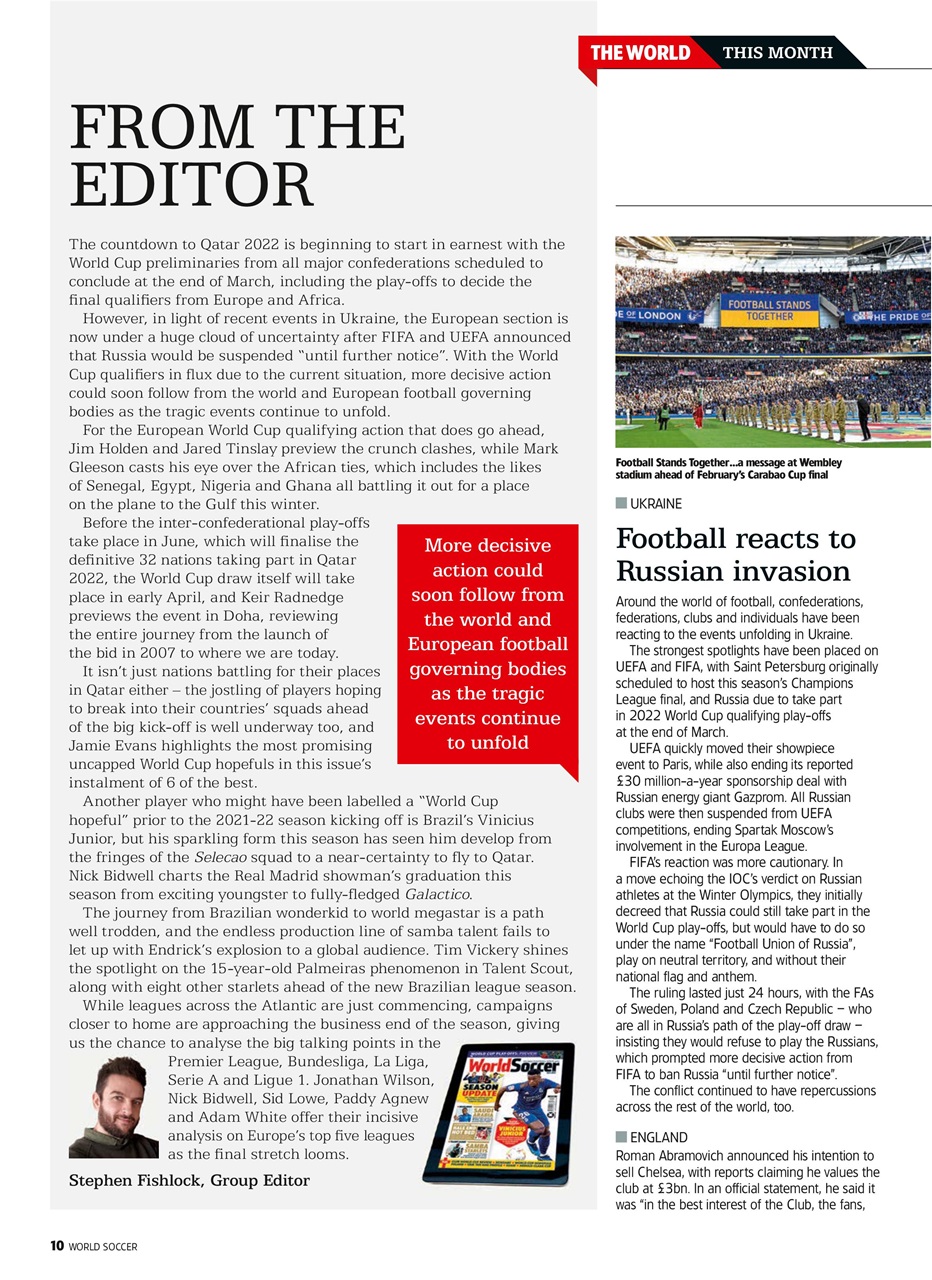 World Soccer Preview Pages