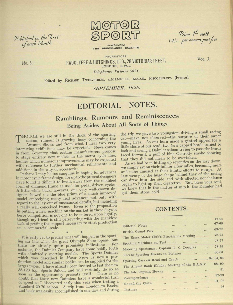 Motor Sport Magazine Preview Pages