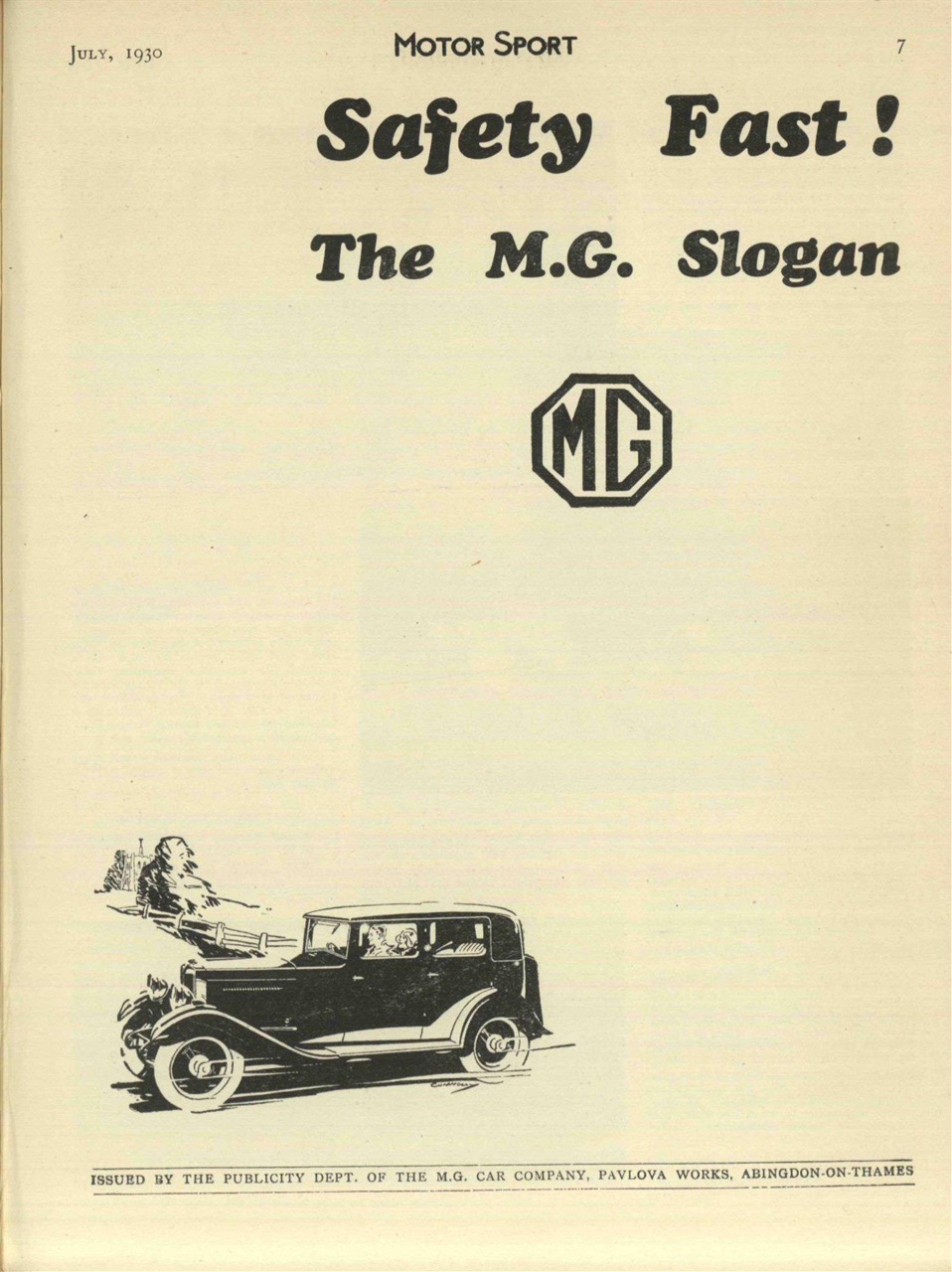 Motor Sport Magazine Preview Pages