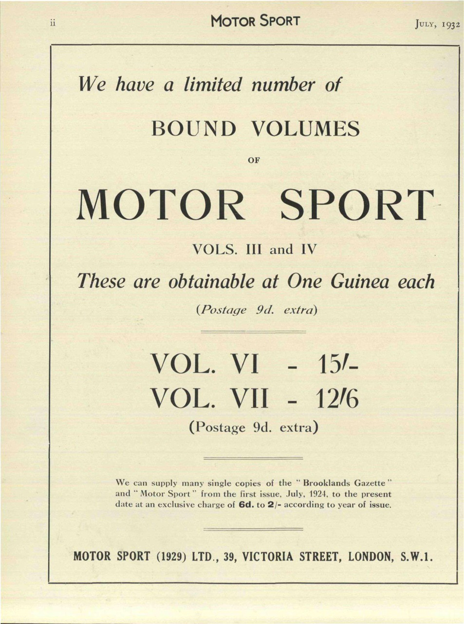 Motor Sport Magazine Preview Pages