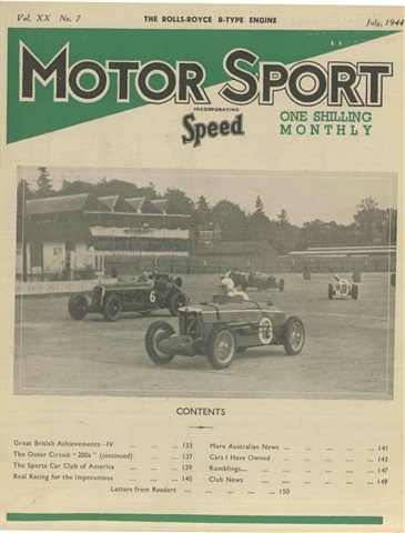 Motor Sport Magazine issue Motor Sport: July 1944