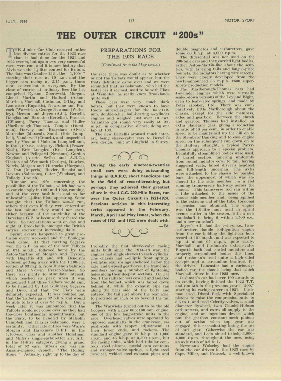 Motor Sport Magazine Preview Pages