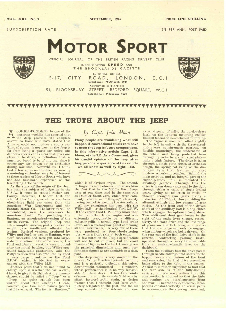 Motor Sport Magazine Preview Pages