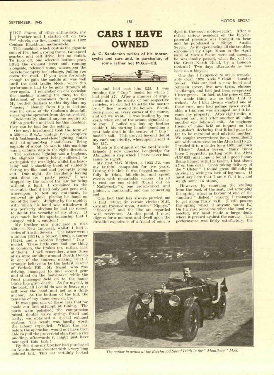 Motor Sport Magazine Preview Pages