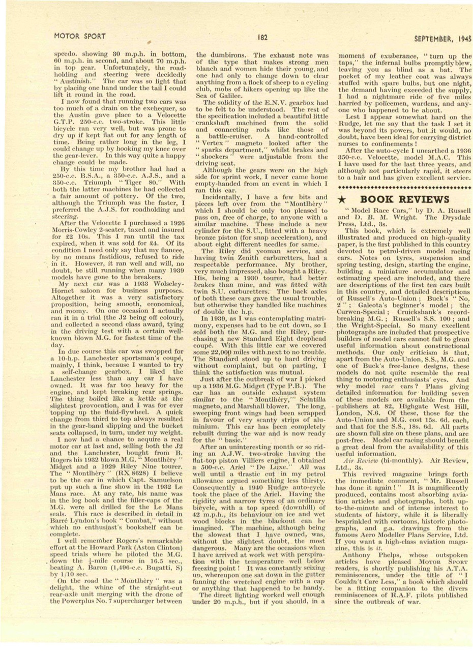 Motor Sport Magazine Preview Pages