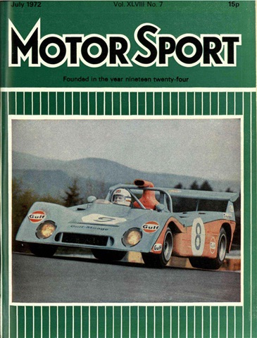 Motor Sport Magazine issue Motor Sport: July 1972