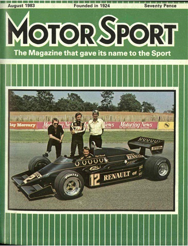 Motor Sport: August 1983 issue Motor Sport: August 1983