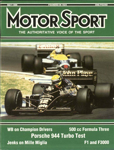 Motor Sport: May 1986 issue Motor Sport: May 1986