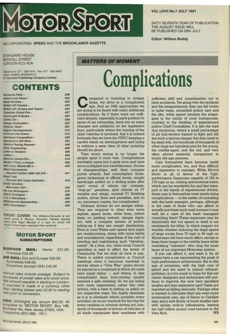 Motor Sport Magazine Preview Pages