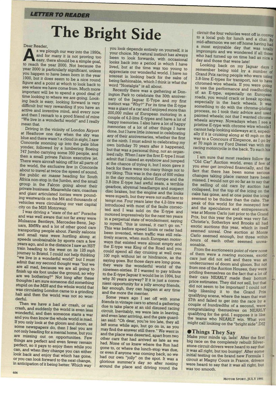 Motor Sport Magazine Preview Pages