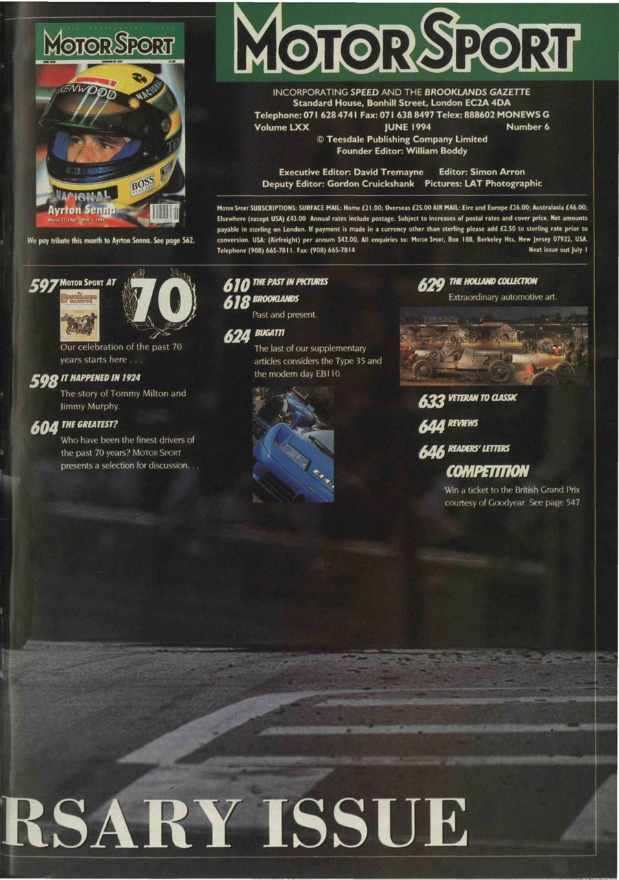 Motor Sport Magazine Preview Pages