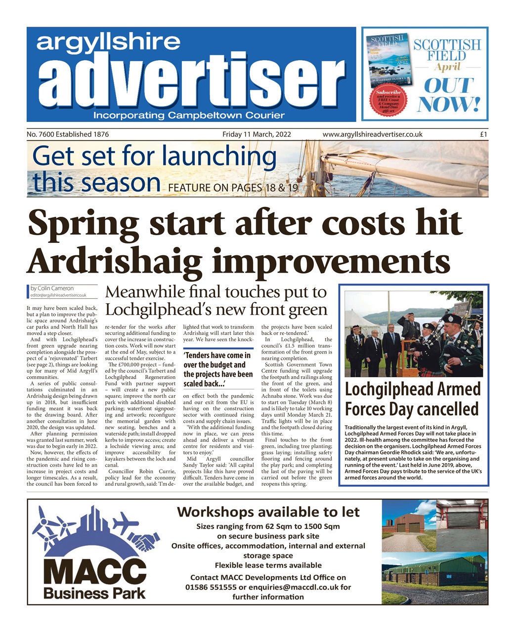 Argyllshire Advertiser Preview Pages