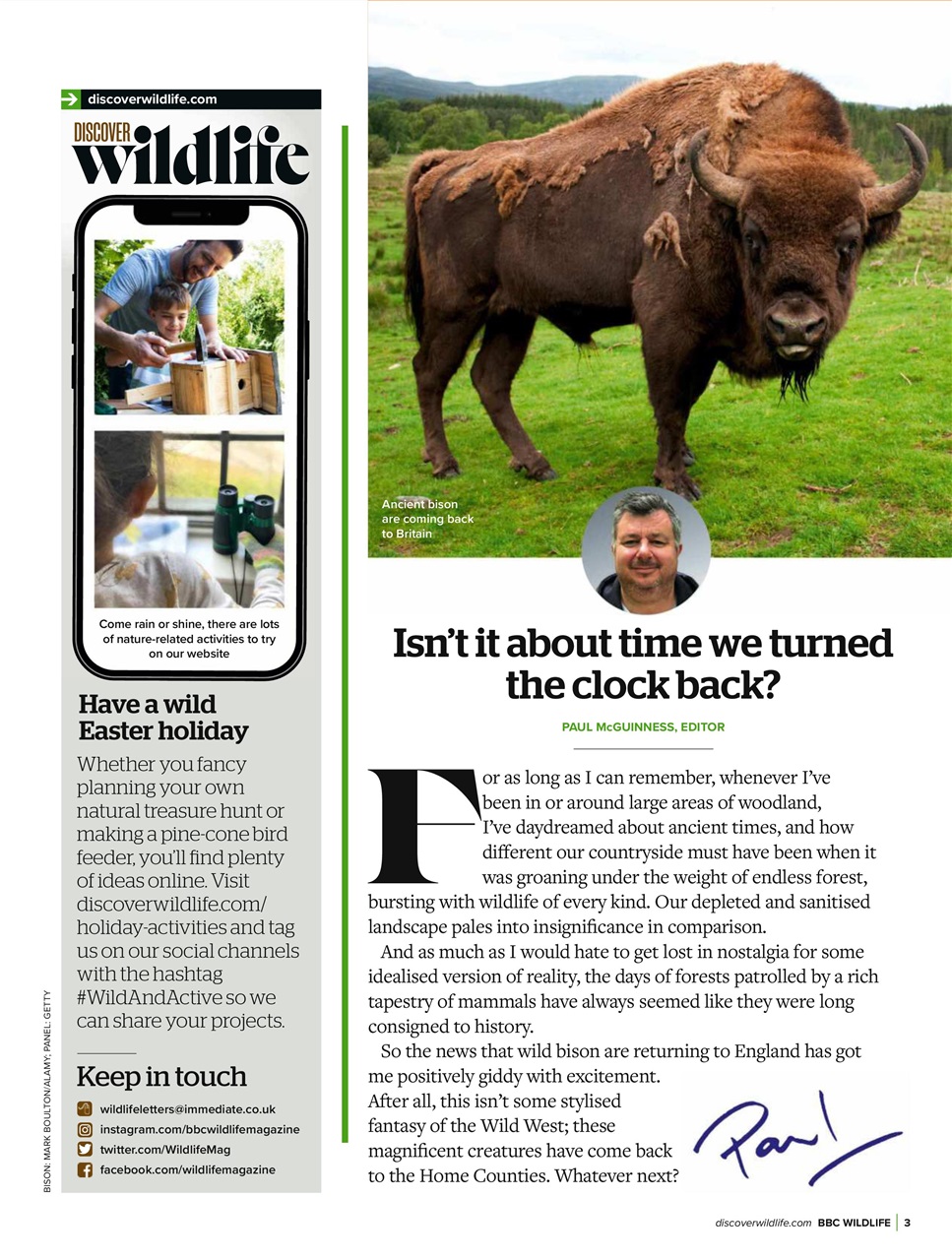 BBC Wildlife Magazine Preview Pages