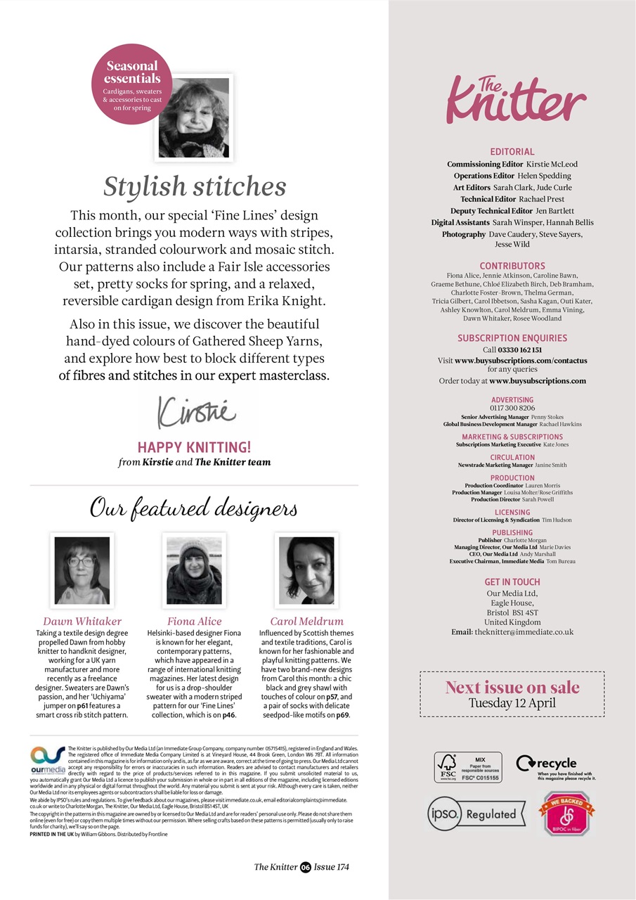 The Knitter Preview Pages