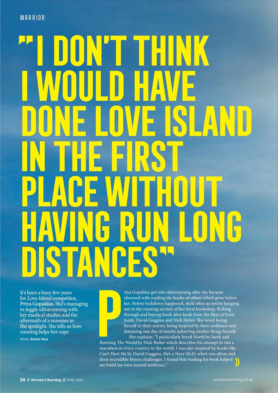 Women’s Running Preview Pages