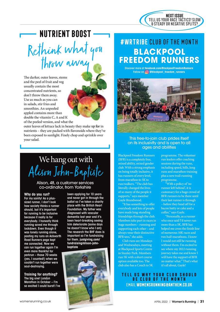 Women’s Running Preview Pages