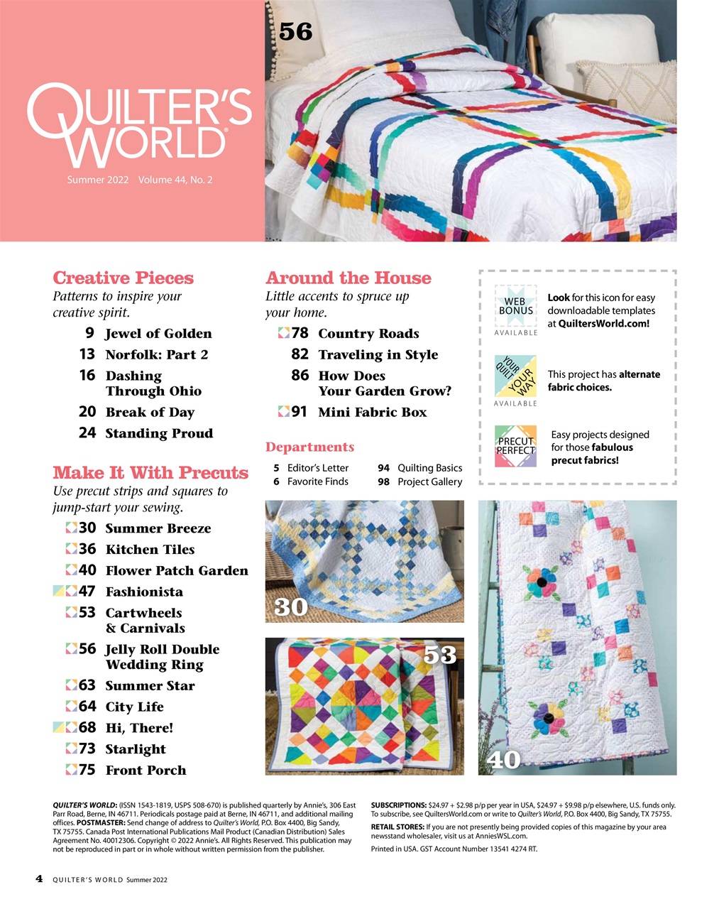 Quilter's World Preview Pages