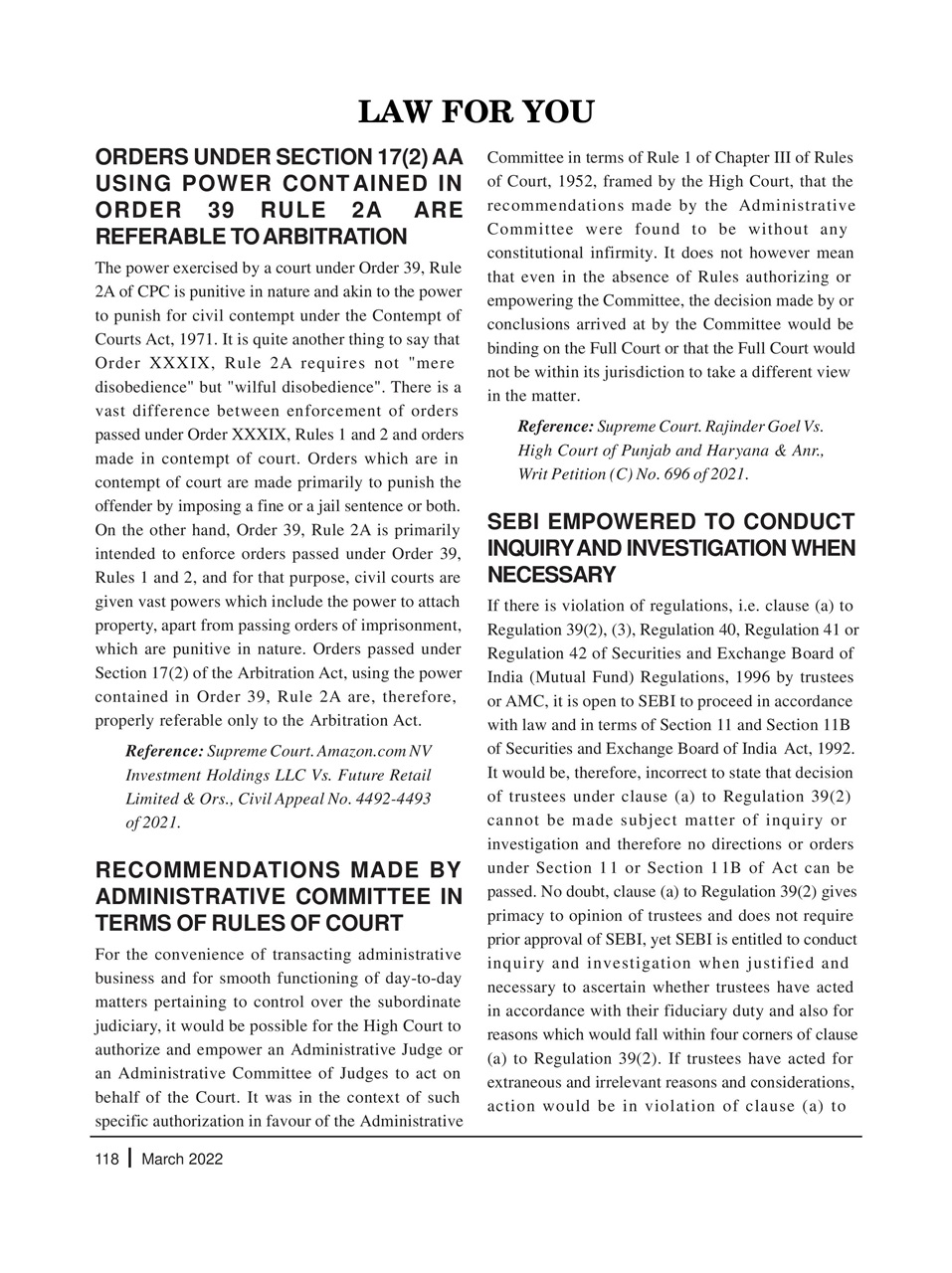 Lawteller – A Legal Awareness Magazine Preview Pages