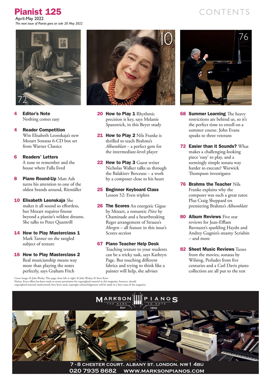 Pianist Preview Pages