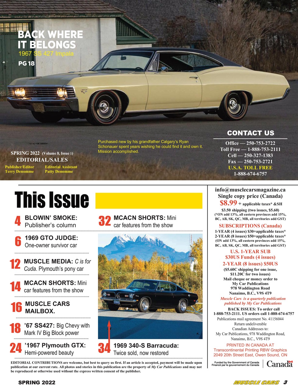 Muscle Cars Preview Pages