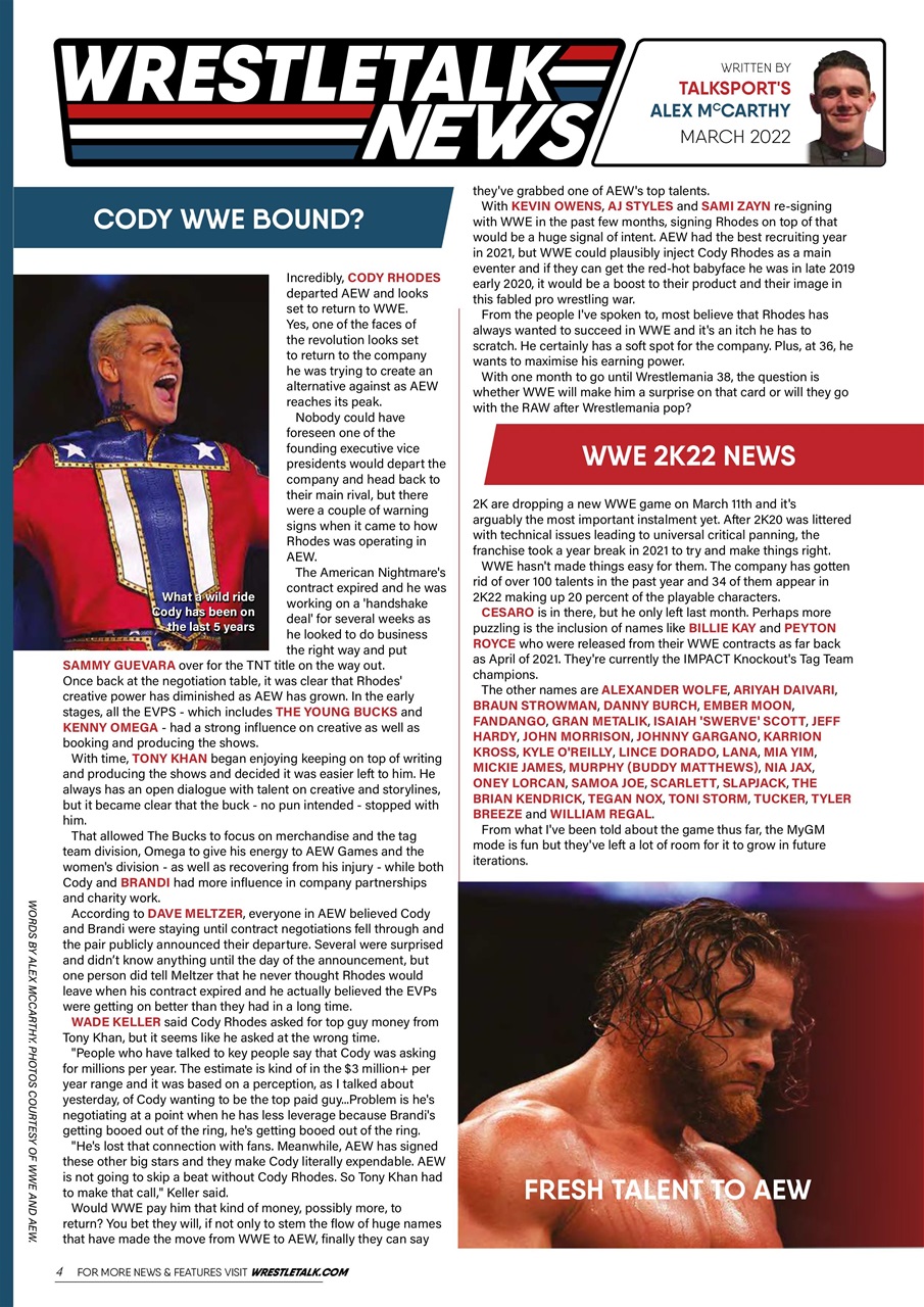 Wrestletalk Magazine Preview Pages