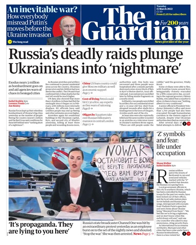 The Guardian Newspaper issue Tuesday, March 15, 2022