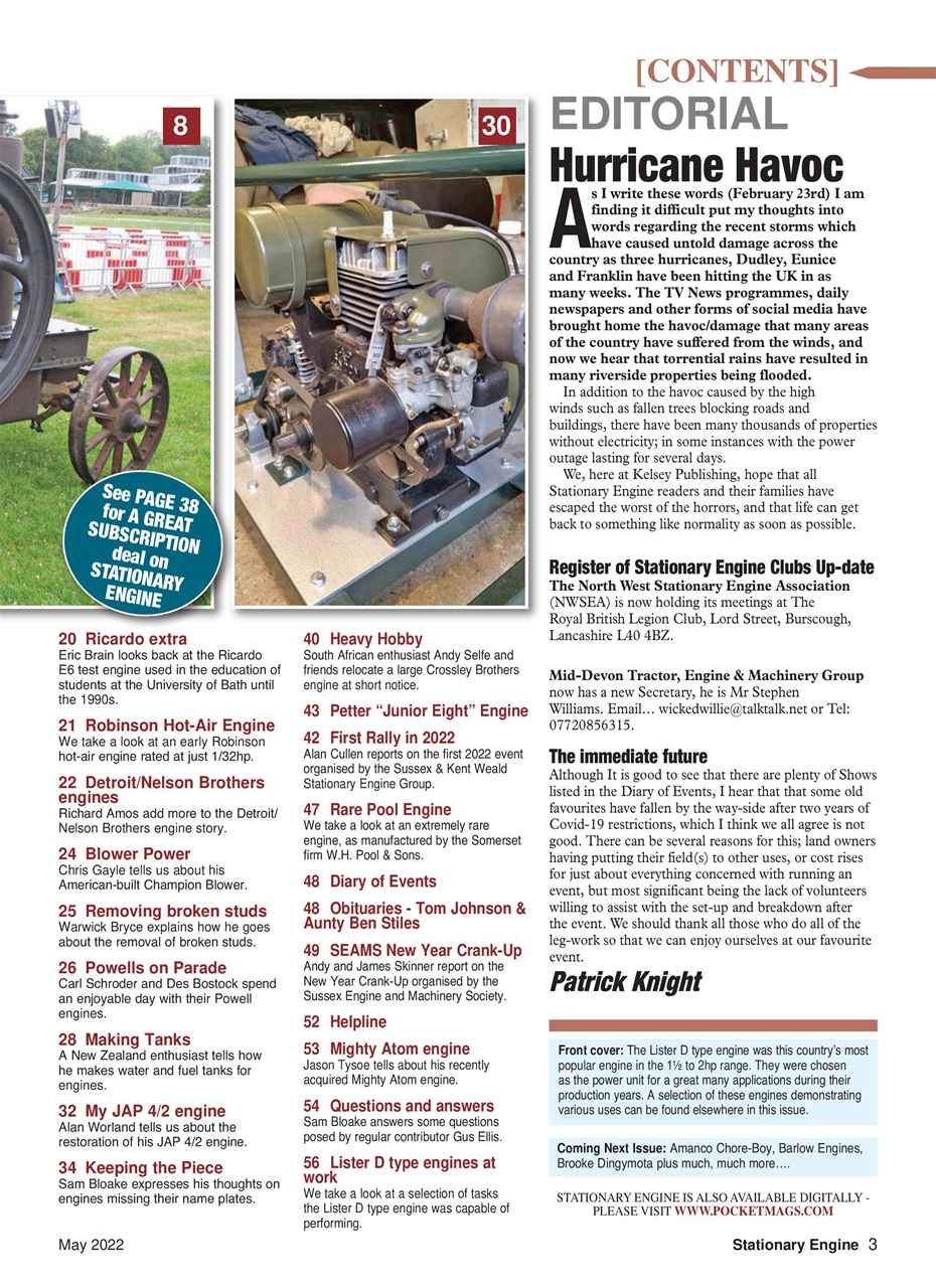 Stationary Engine Preview Pages